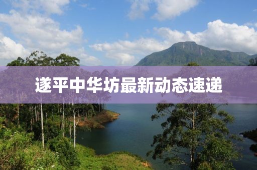 遂平中华坊最新动态速递