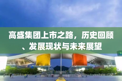 高盛集团上市之路，历史回顾、发展现状与未来展望