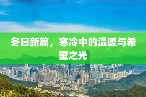 冬日新篇，寒冷中的温暖与希望之光