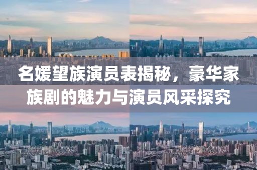 名媛望族演员表揭秘，豪华家族剧的魅力与演员风采探究