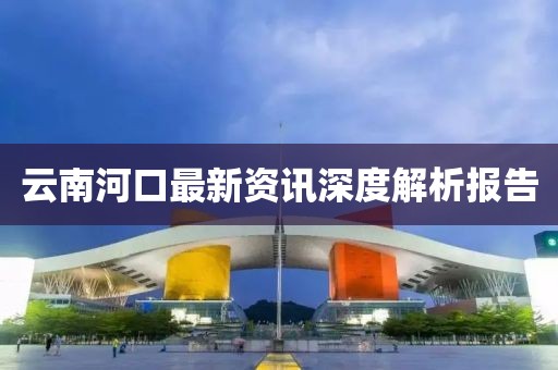 云南河口最新资讯深度解析报告