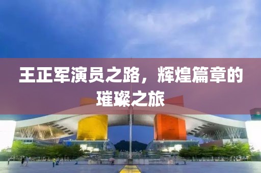 王正军演员之路，辉煌篇章的璀璨之旅