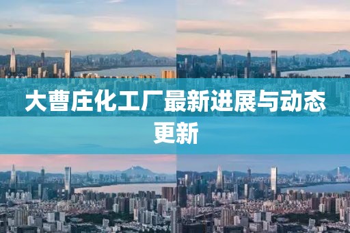 大曹庄化工厂最新进展与动态更新