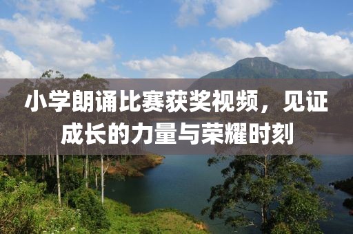 小学朗诵比赛获奖视频，见证成长的力量与荣耀时刻