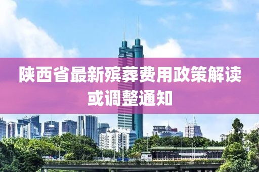 陕西省最新殡葬费用政策解读或调整通知