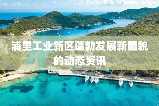 浦里工业新区蓬勃发展新面貌的动态资讯