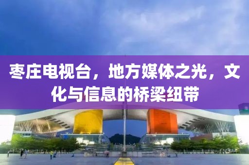 枣庄电视台，地方媒体之光，文化与信息的桥梁纽带