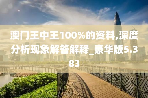 澳门王中王100%的资料,深度分析现象解答解释_豪华版5.383