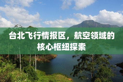 台北飞行情报区，航空领域的核心枢纽探索