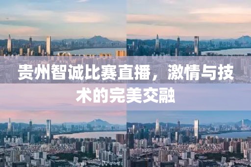 贵州智诚比赛直播，激情与技术的完美交融