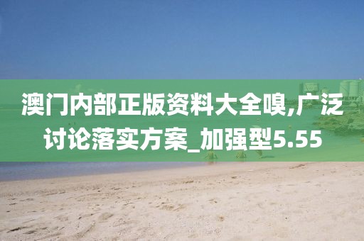 澳门内部正版资料大全嗅,广泛讨论落实方案_加强型5.55