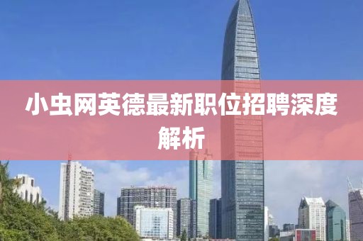 小虫网英德最新职位招聘深度解析