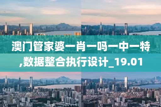澳门管家婆一肖一吗一中一特,数据整合执行设计_19.01