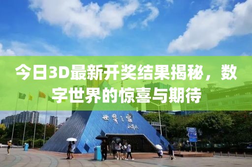 今日3D最新开奖结果揭秘，数字世界的惊喜与期待