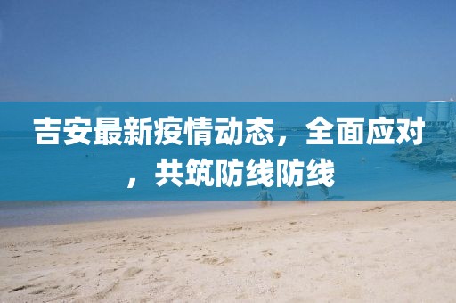 吉安最新疫情动态，全面应对，共筑防线防线