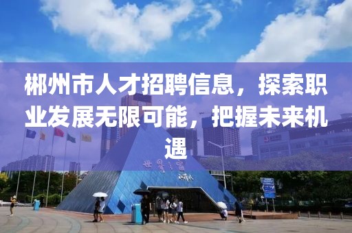 郴州市人才招聘信息，探索职业发展无限可能，把握未来机遇
