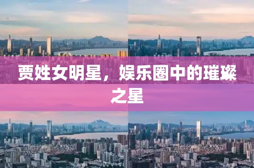贾姓女明星，娱乐圈中的璀璨之星