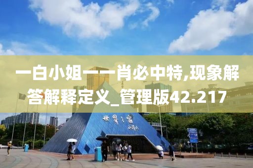 一白小姐一一肖必中特,现象解答解释定义_管理版42.217