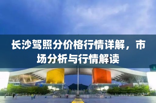 长沙驾照分价格行情详解，市场分析与行情解读