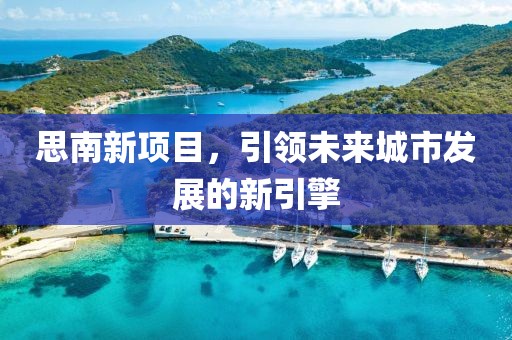 思南新项目，引领未来城市发展的新引擎