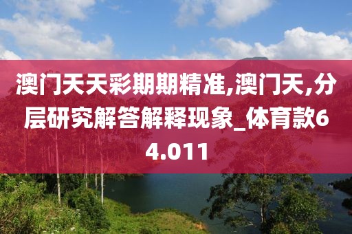 澳门天天彩期期精准,澳门天,分层研究解答解释现象_体育款64.011