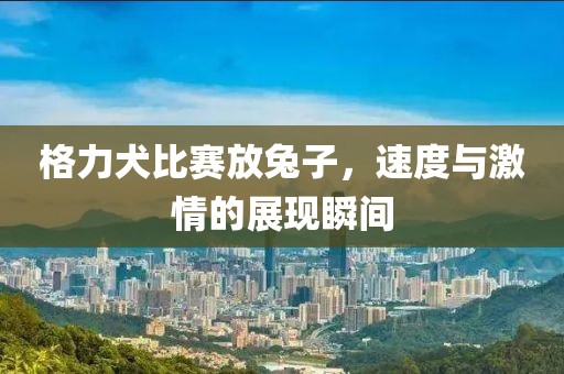 格力犬比赛放兔子，速度与激情的展现瞬间