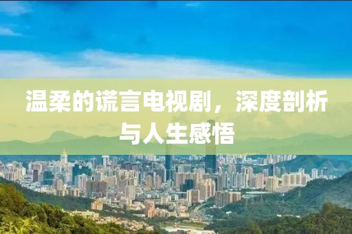 温柔的谎言电视剧，深度剖析与人生感悟