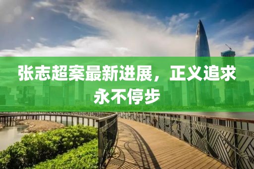 张志超案最新进展，正义追求永不停步