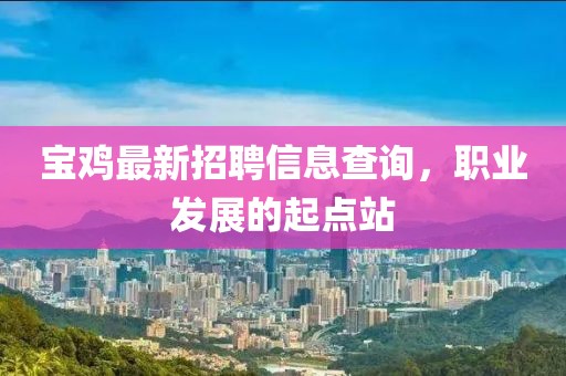 宝鸡最新招聘信息查询，职业发展的起点站