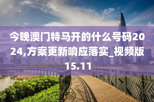 今晚澳门特马开的什么号码2024,方案更新响应落实_视频版15.11