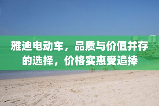 雅迪电动车，品质与价值并存的选择，价格实惠受追捧