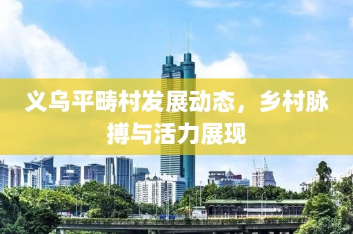 义乌平畴村发展动态，乡村脉搏与活力展现