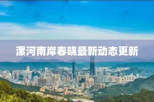漯河南岸春晓最新动态更新