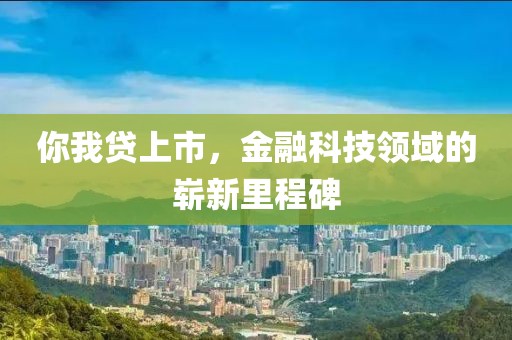 你我贷上市，金融科技领域的崭新里程碑