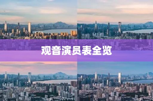 观音演员表全览