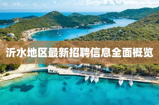 沂水地区最新招聘信息全面概览