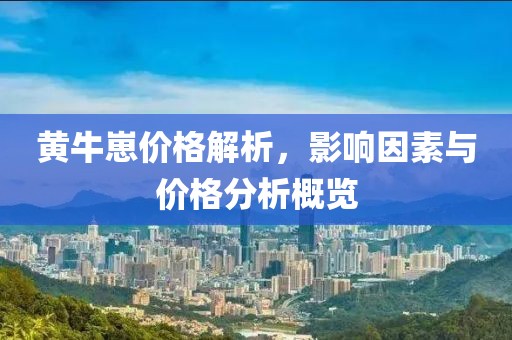 黄牛崽价格解析，影响因素与价格分析概览