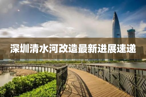深圳清水河改造最新进展速递