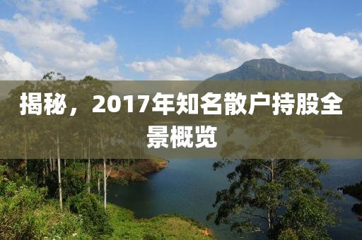 揭秘，2017年知名散户持股全景概览