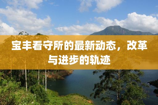 宝丰看守所的最新动态，改革与进步的轨迹