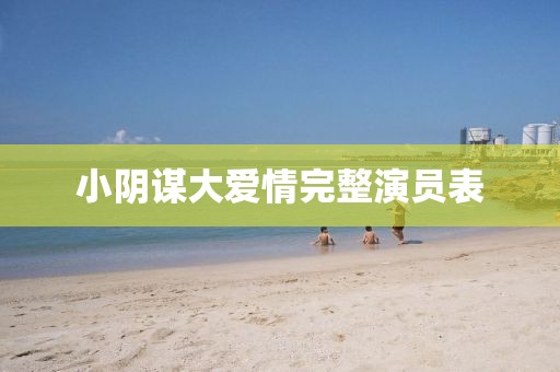 小阴谋大爱情完整演员表