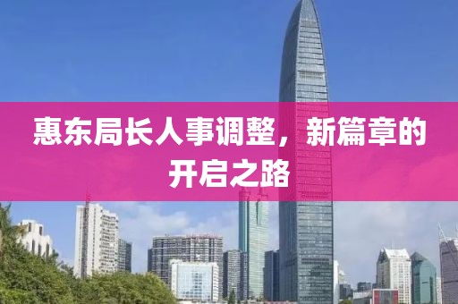 惠东局长人事调整，新篇章的开启之路