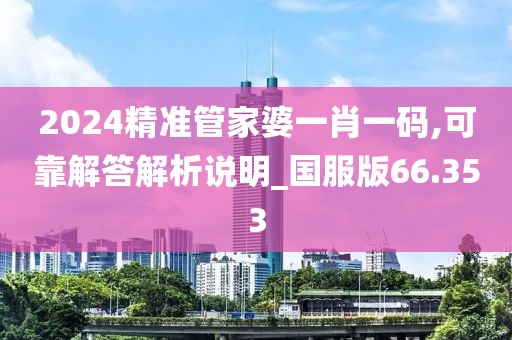 2024精准管家婆一肖一码,可靠解答解析说明_国服版66.353
