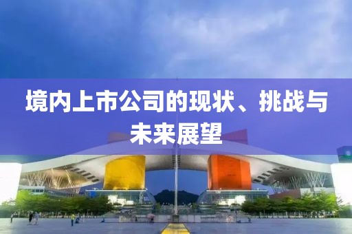 境内上市公司的现状、挑战与未来展望