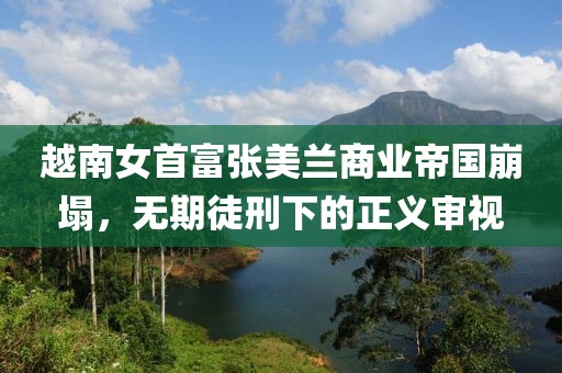越南女首富张美兰商业帝国崩塌，无期徒刑下的正义审视