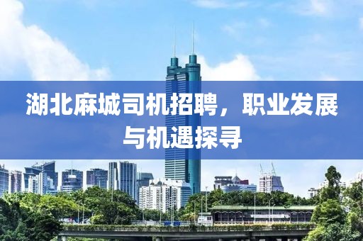 湖北麻城司机招聘，职业发展与机遇探寻