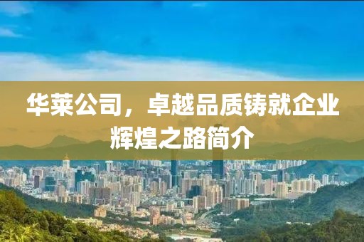 华莱公司，卓越品质铸就企业辉煌之路简介