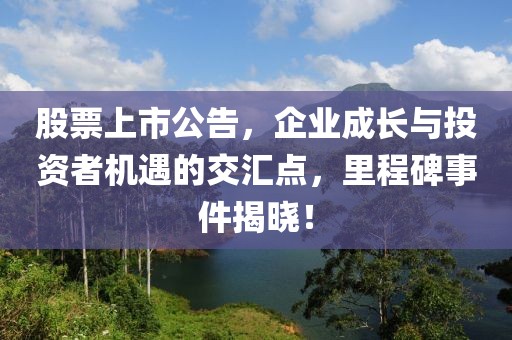 股票上市公告，企业成长与投资者机遇的交汇点，里程碑事件揭晓！