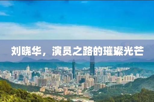刘晓华，演员之路的璀璨光芒