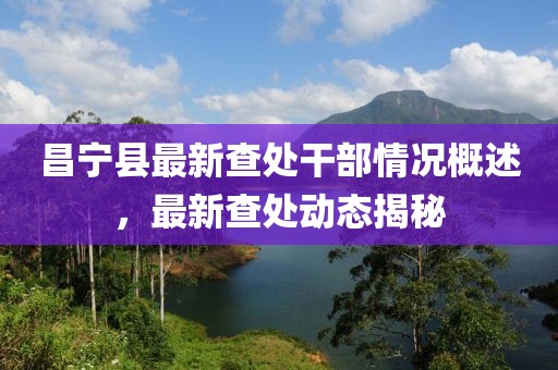 昌宁县最新查处干部情况概述，最新查处动态揭秘